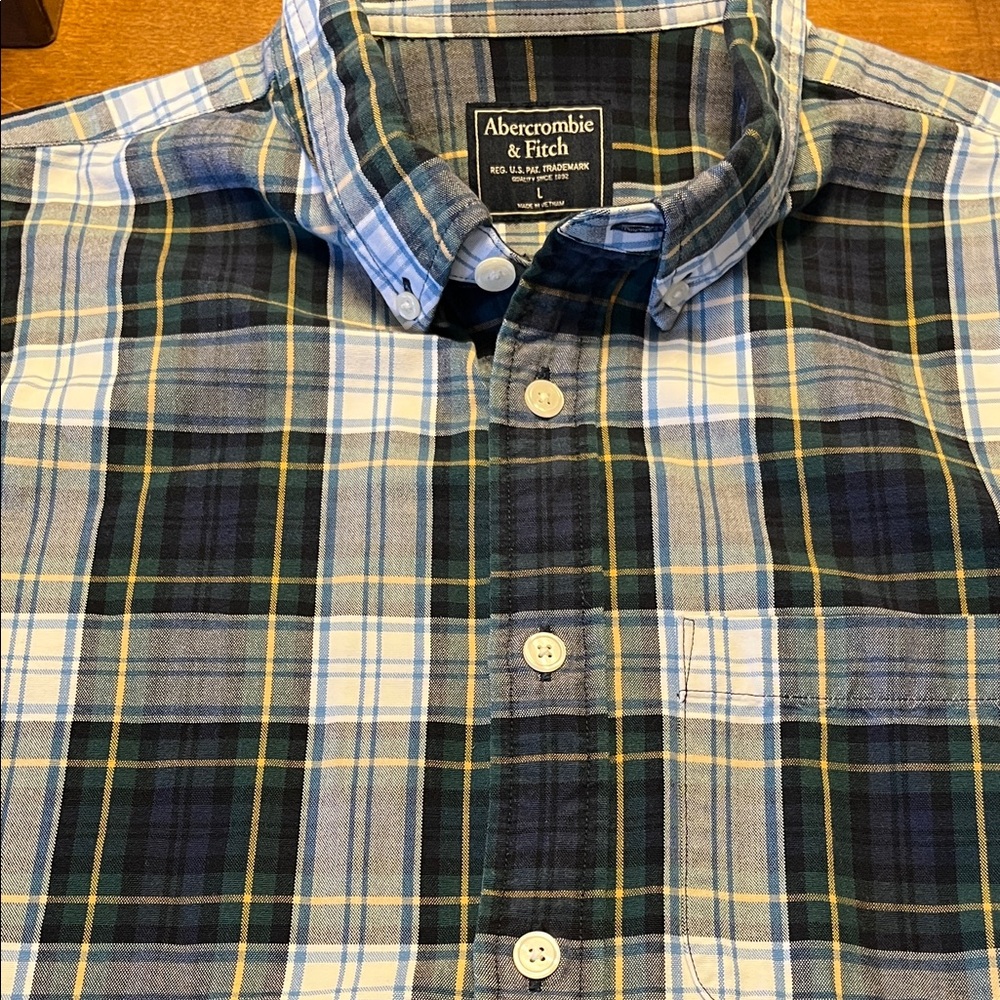 Abercrombie & Fitch Men's Multi-Color Plaid Shirt